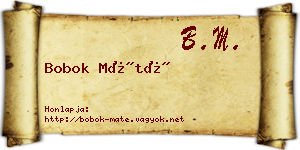 Bobok Máté névjegykártya