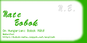 mate bobok business card