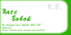 mate bobok business card